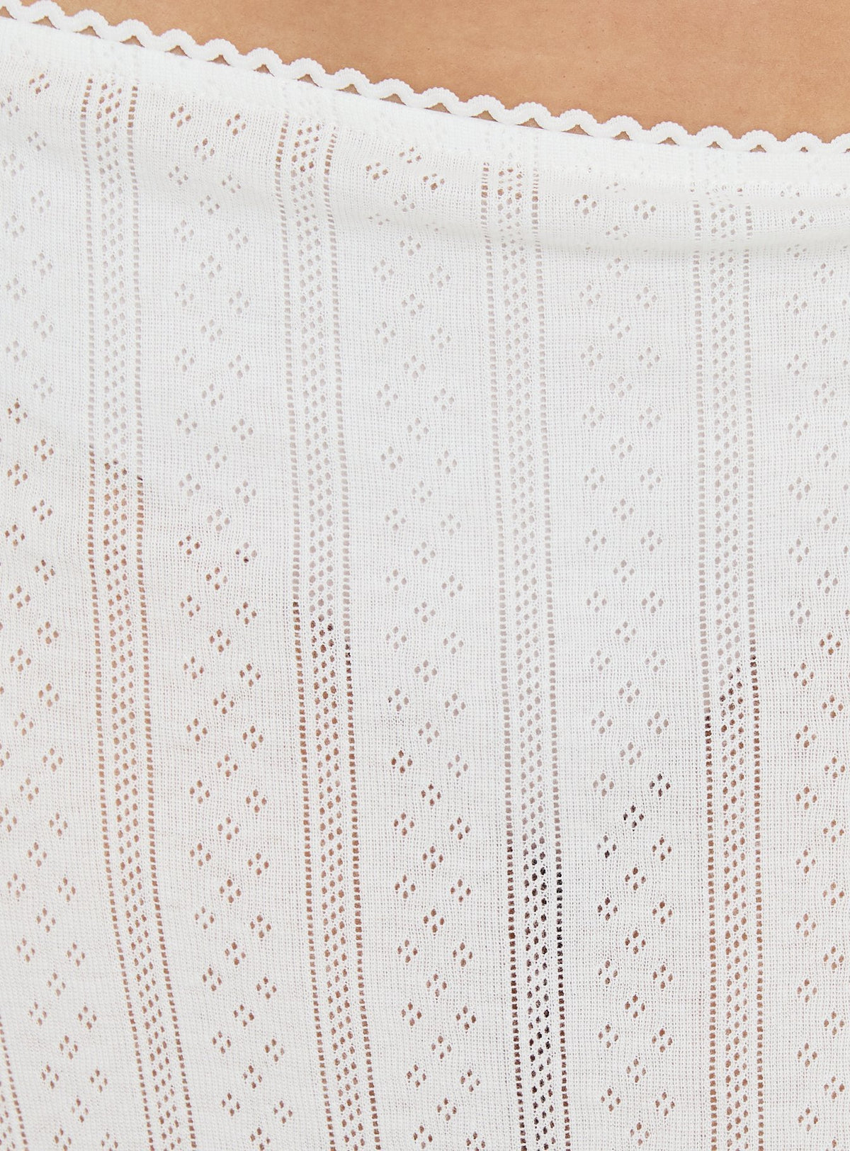 Featuring the Coralyne Pointelle Midi Skirt White womens-skirts in midi length product Princess Polly