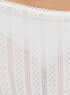 Featuring the Coralyne Pointelle Midi Skirt White womens-skirts in midi length product Princess Polly