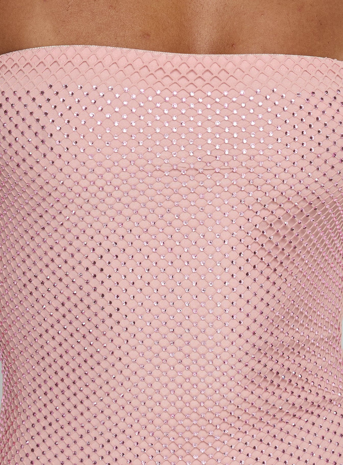 Jemira Strapless Shimmer Mini Dress Pink
