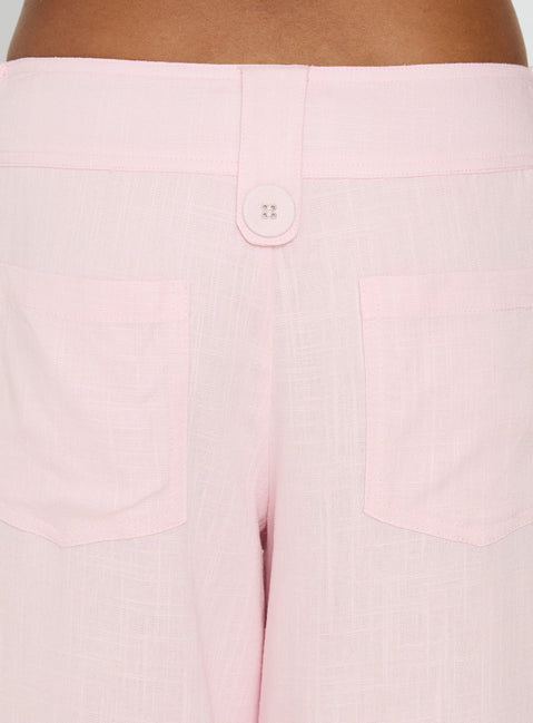 product Princess Polly Pedra Wide Leg Pant Pink Mid Rise Pants Pants 