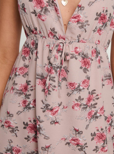 product Princess Polly Renaud Mini Dress Pink Floral Plunger 