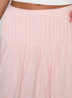 product Princess Polly Maryanna Midi Skirt Pink Gingham Skirts 