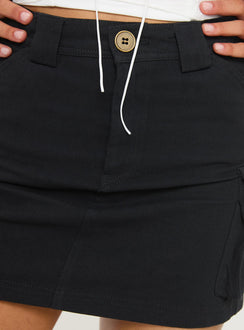 product Princess Polly Lydie Cargo Mini Skirt Black Mini Skirts Skirts 