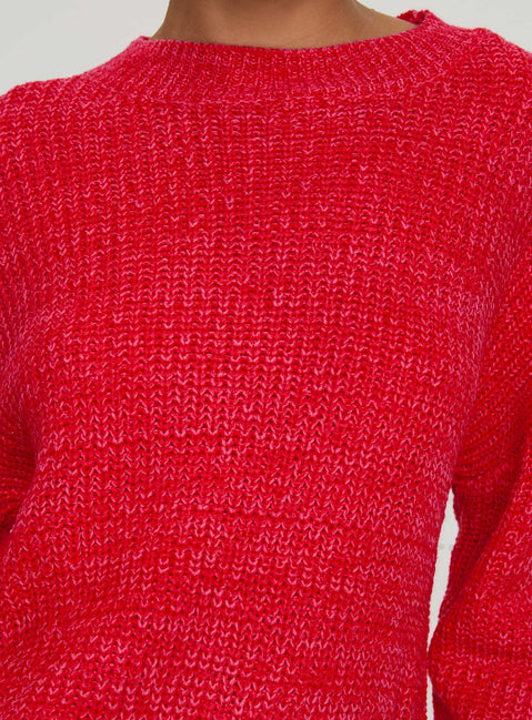 product Princess Polly Bae Sweater Pink/ Red Jumpers 