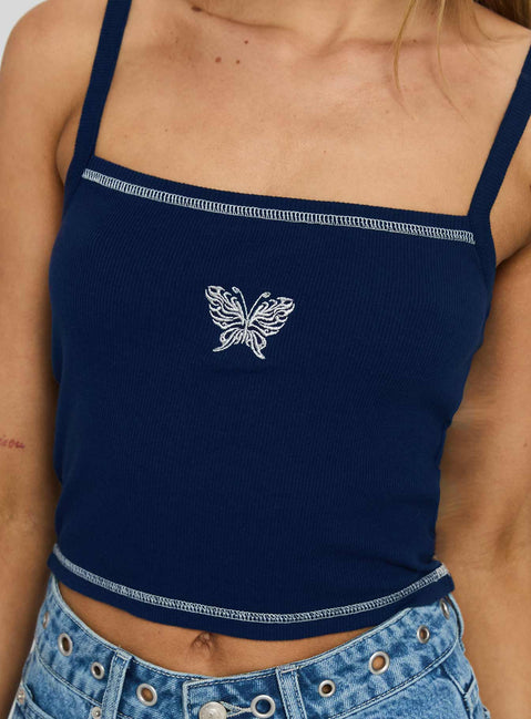 Posie Posse Graphic Tank Navy