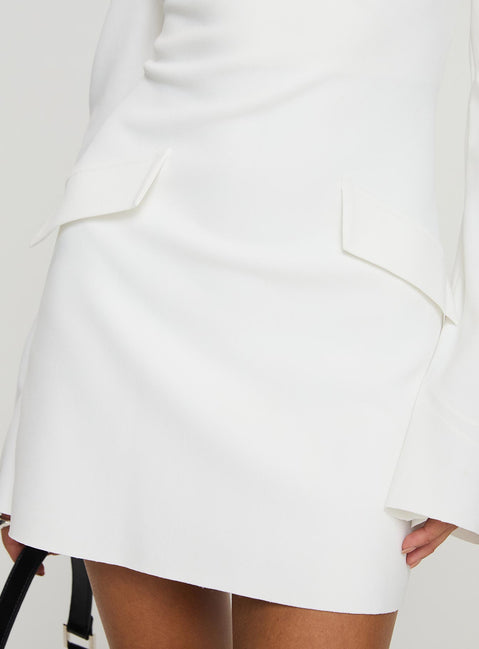 product Princess Polly Carters Long Sleeve Mini Dress White Petite High Neck 