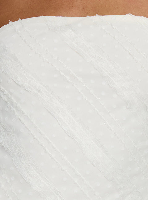 Mimosie Strapless Mini Dress Cream