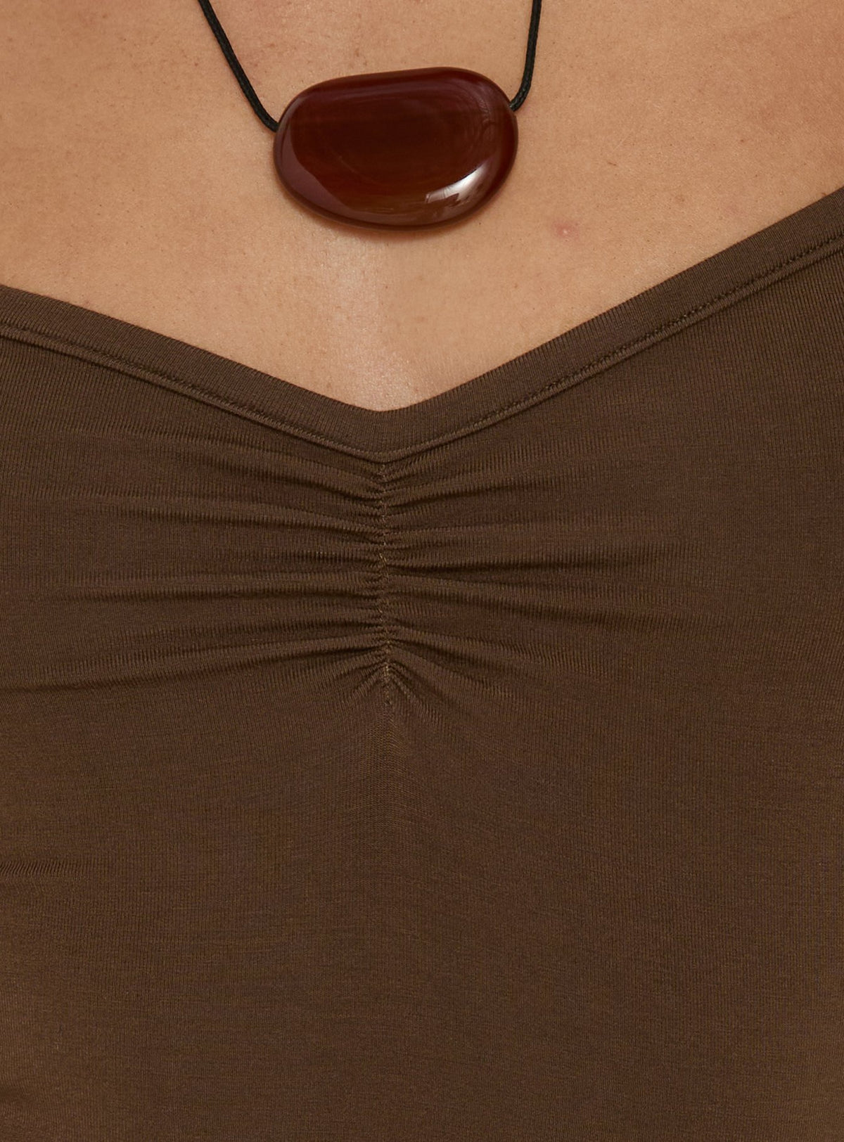 Possie Layered Jersey Mini Dress Brown