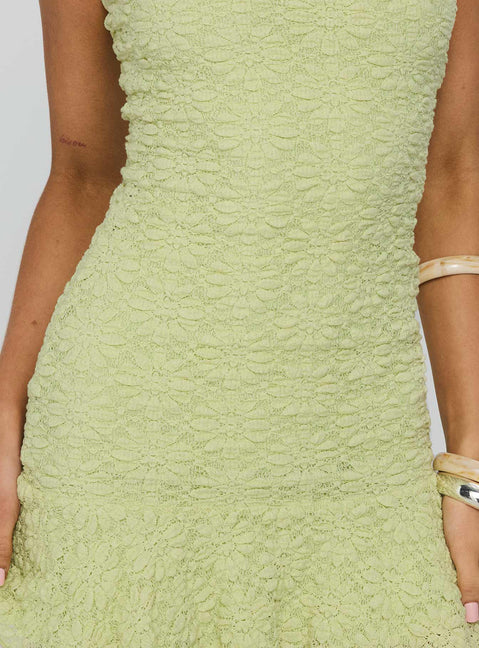 Vancesca Strapless Mini Dress Lime