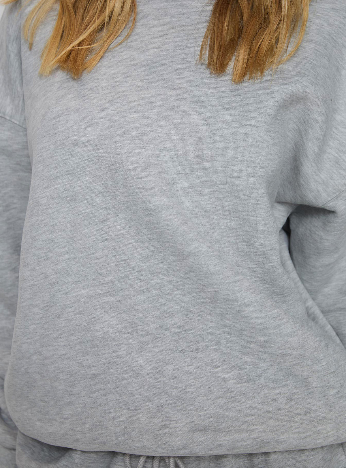 product Princess Polly Dream Fleece Classic Crewneck Sweatshirt Grey Marle Jumpers 