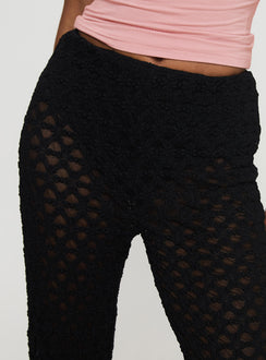product Princess Polly Call It What You Want Mesh Pants Black High Rise Pants Pants 