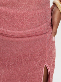 product Princess Polly Flattered Shimmer Mini Skirt Pink Mini Skirts 
