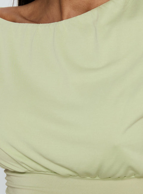 Emelyne Cinched Waist Top Pistachio