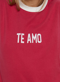 Te Amo Tee Crimson