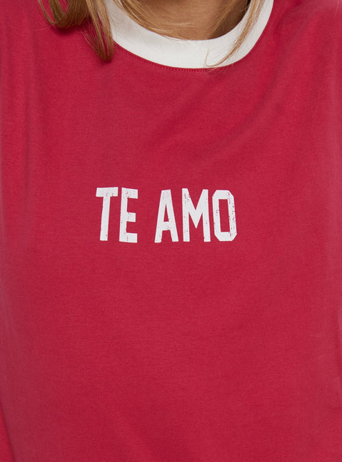 Te Amo Tee Crimson