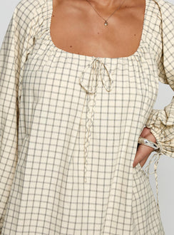 Preacher Playsuit White Check