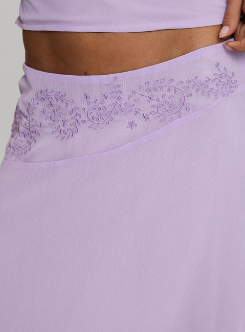 product Princess Polly Pappilion Asymmetrical Skirt Lilac Skirts 