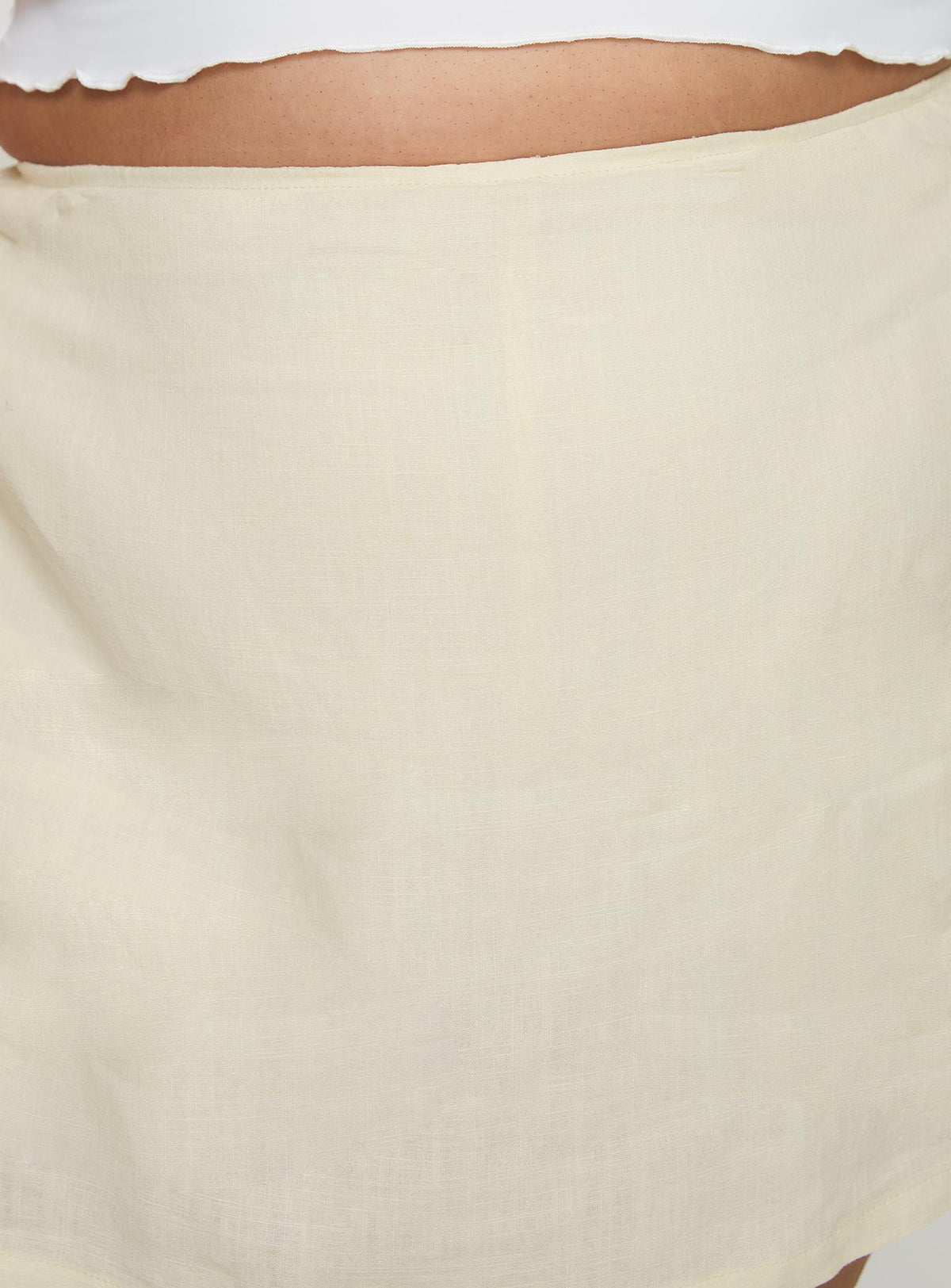 product Princess Polly Gigi Skort Linen Cream Curve High Waisted Shorts 