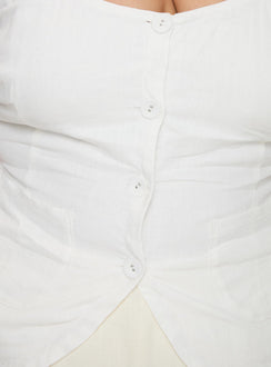 product Princess Polly Spirito Vest Top White Curve Sleeveless Square Neck 