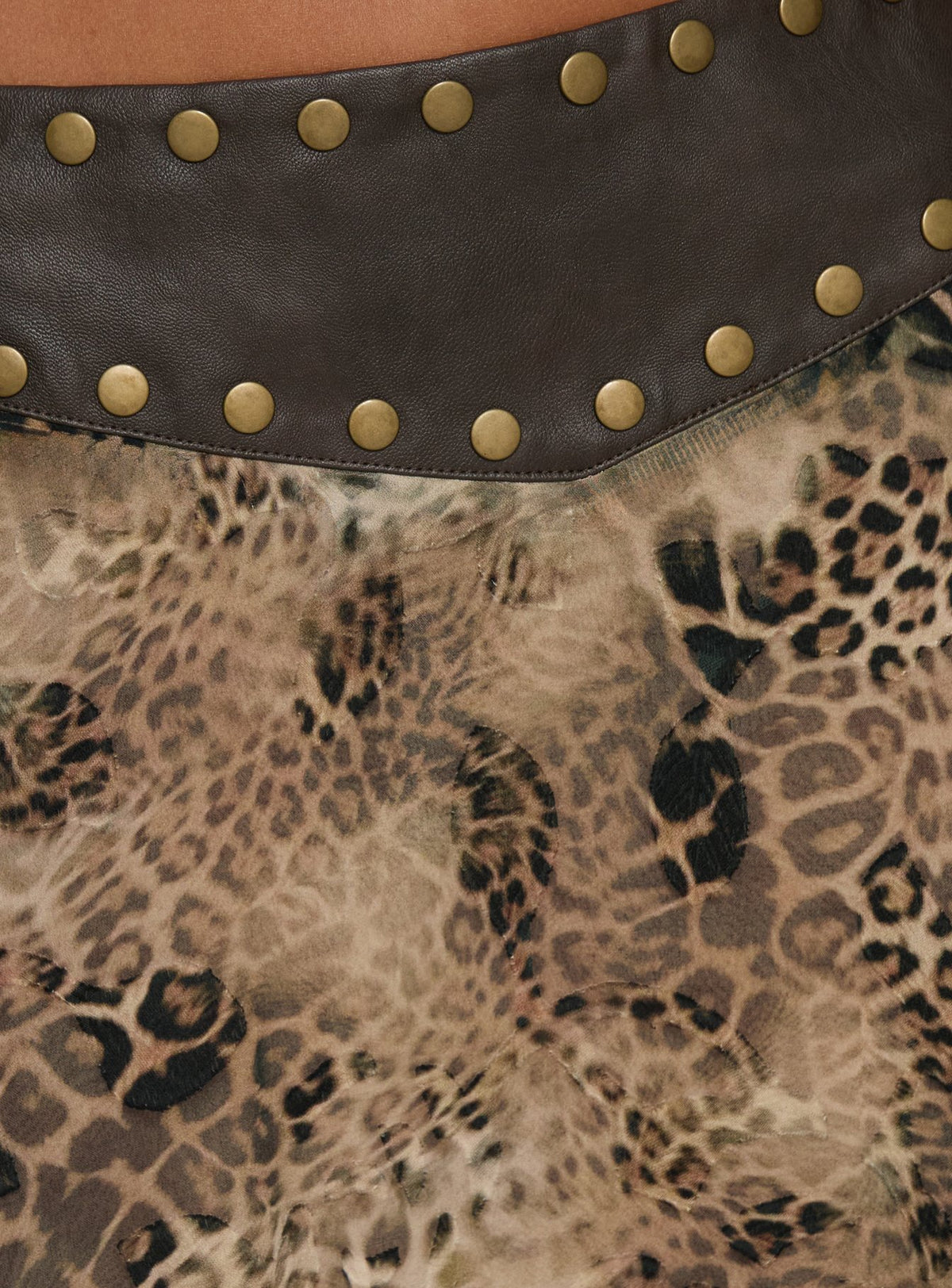 Styled in Dark Mirage Asymmetrical Midi Skirt Leopard print womens skirt with relaxed fit and belt detail Princess Polly