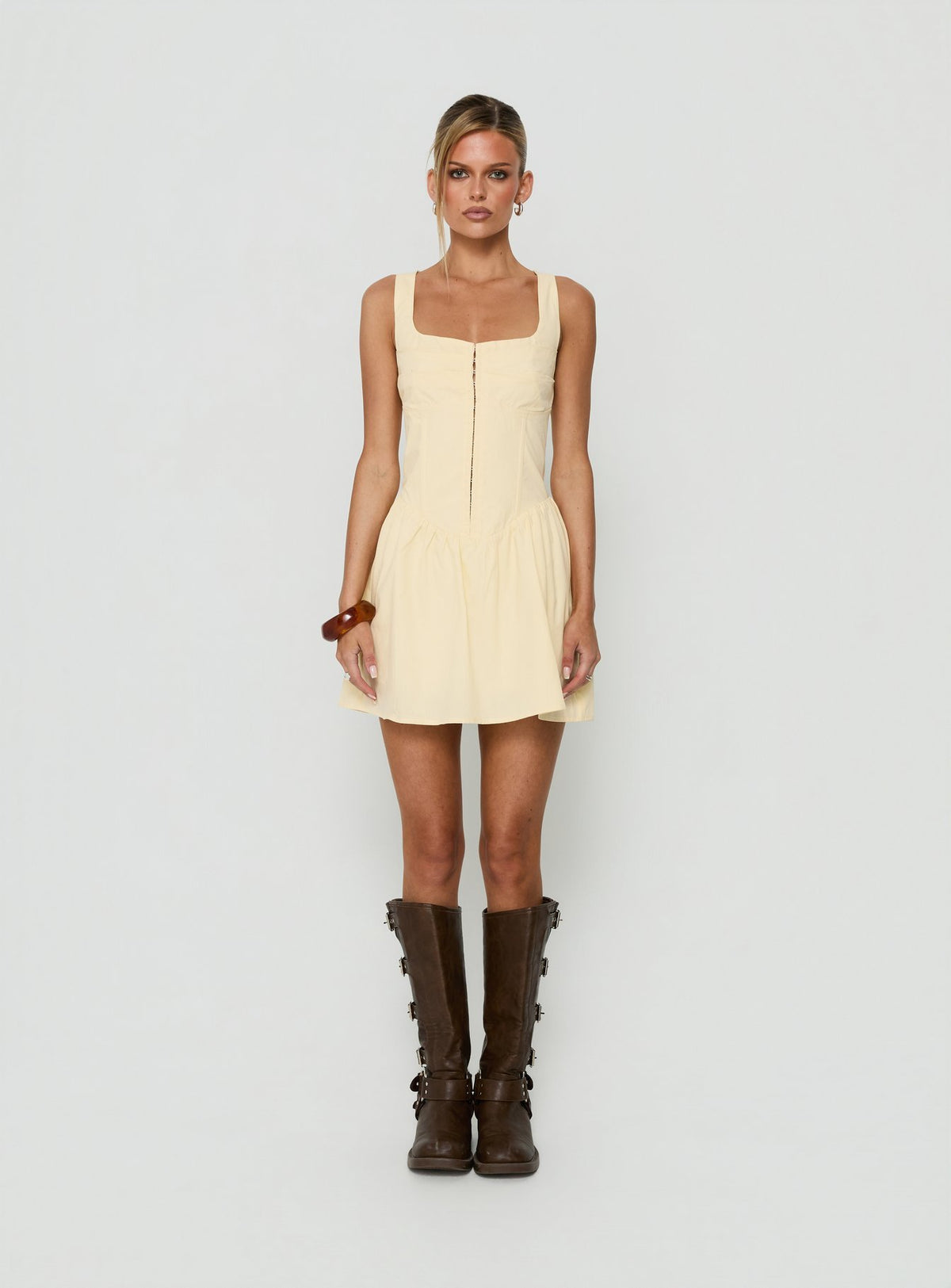 Ettalie Cinched Waist Playsuit Butter