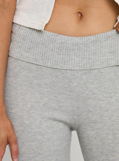 Try Me Knit Pants Grey Low Rise Pants Pants 