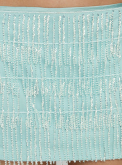 Featuring the Stardom Tassel Mini Skirt Blue womens-skirts in mini length Princess Polly