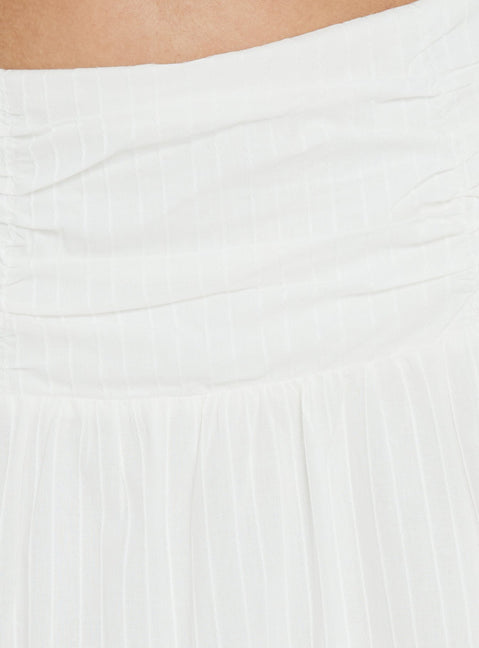 Designed with care the Silver Springs Midi Skirt White in womens-skirts featuring midi length on-body Princess Polly