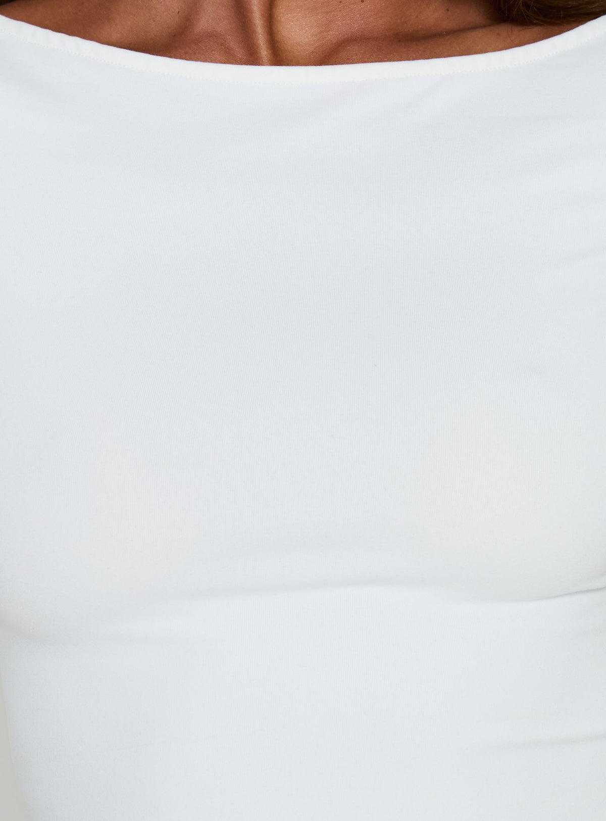 Daily Define Boatneck 3/4 Sleeve Top White