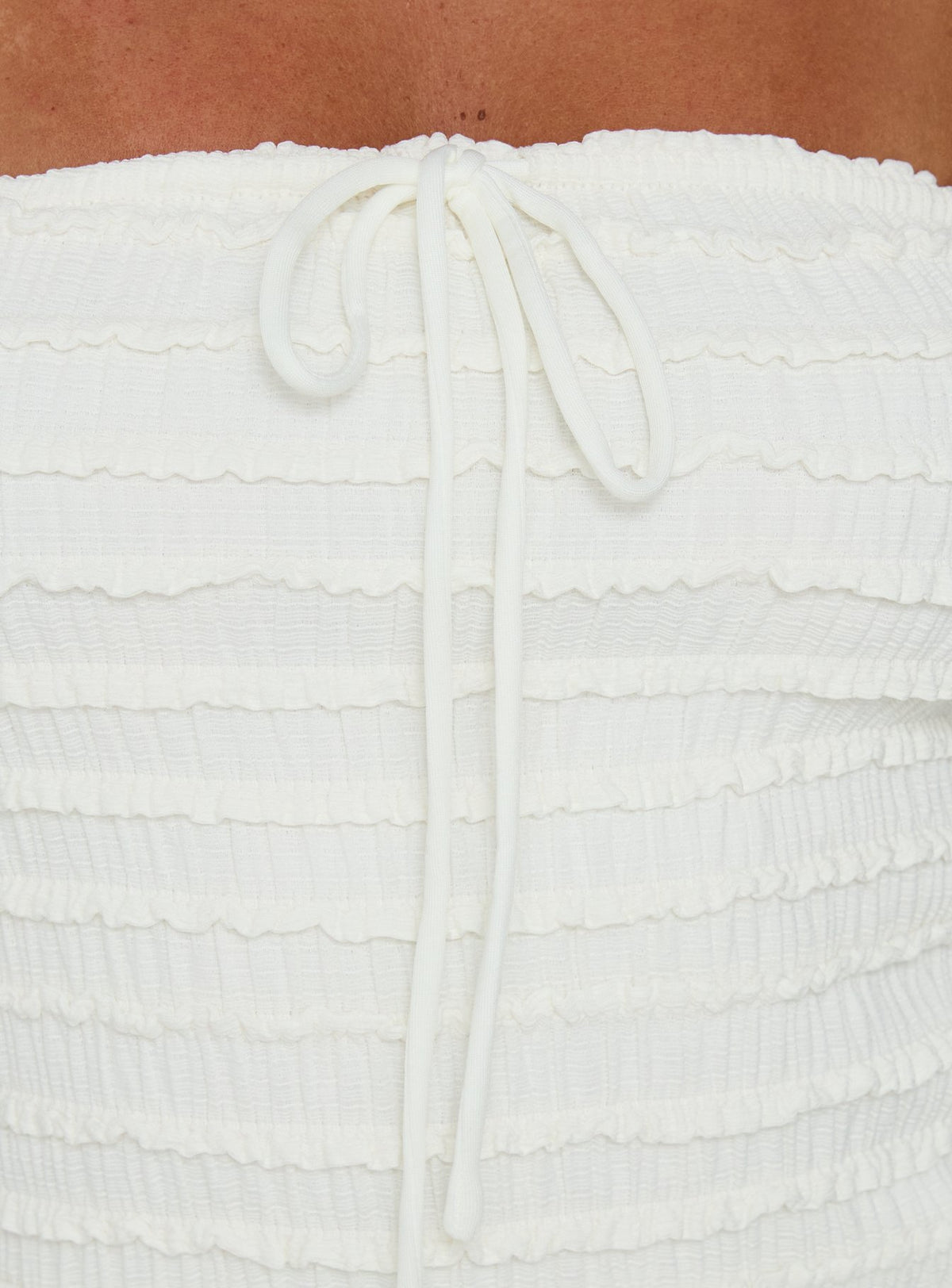 Jaima Textured Strapless Top Cream