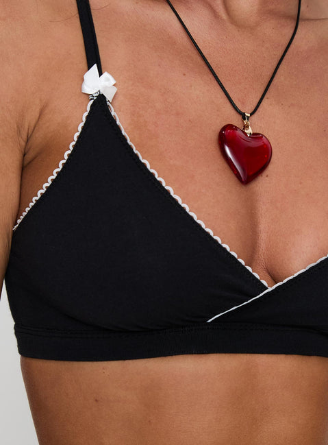 Slumber Jersey Sleep Bralette Black