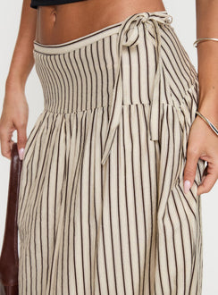 back view of model wearing Princess Polly Antheia Maxi Skirt Multi Maxi Skirts Skirts 
