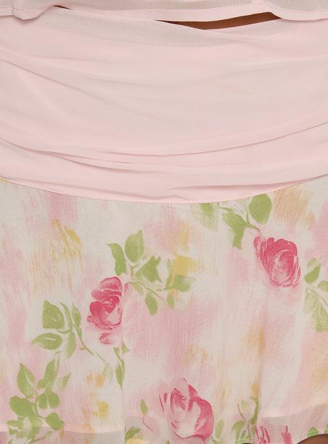 product Princess Polly Saphine Mini Skirt Pink Multi Mini Skirts Skirts 