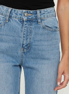 product Princess Polly Henesey High Rise Straight Leg Jeans Mid Wash Tall High Rise Jeans Jeans 
