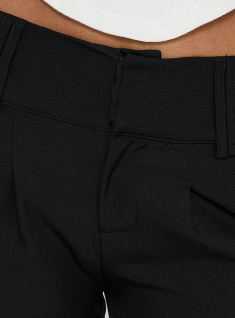 Showcasing the Loved Up Low Rise Baggy Pants Black Tall in womens-regular-pants with low-rise waist product Princess Polly