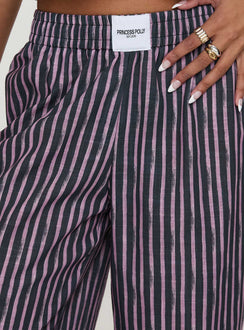 back view of model wearing Princess Polly Beach House Pants Multi Pants 