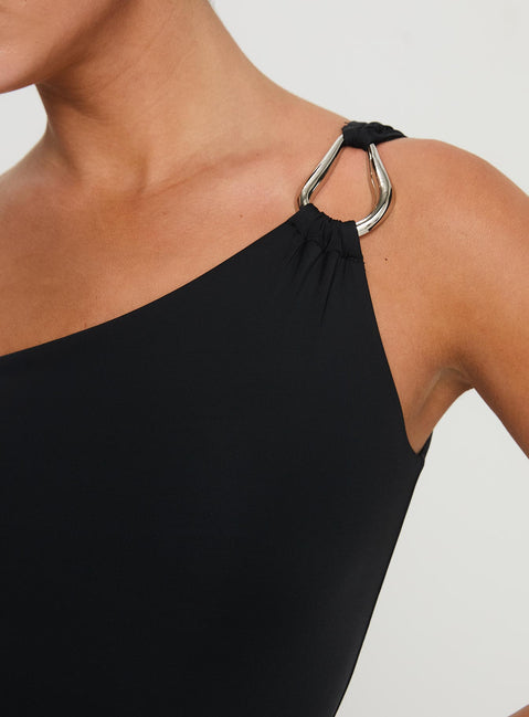 product Princess Polly Talija One Shoulder Bodysuit Black Sleeveless 