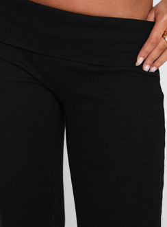 product Princess Polly Truth Be Told Straight Leg Pant Black Low Rise Pants Pants 