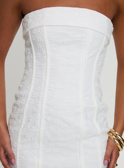 Bertrand Strapless Mini Dress White