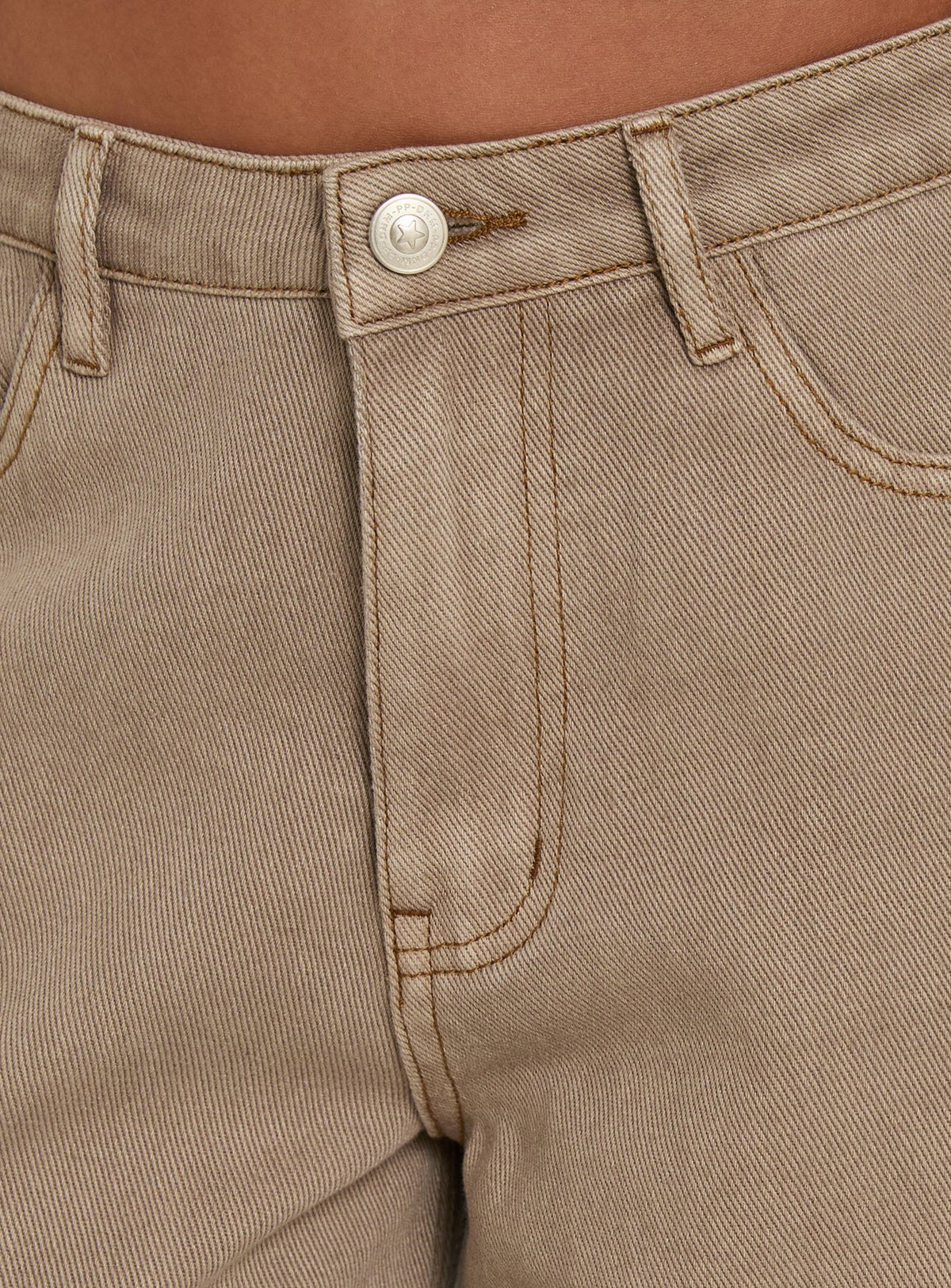 Presenting the Maryjo Mid Rise Super Baggy Jeans Washed Brown in womens-jeans with waist detail Princess Polly