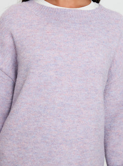 product Princess Polly Ryanna Sweater Lilac Longline Jumpers Jumpers 