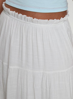 Mya Maxi Skirt White
