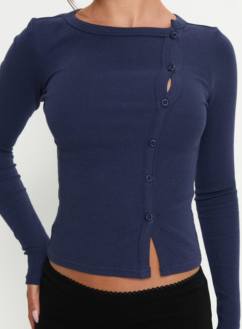 Passoni Long Sleeve Top Navy