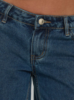 Designed with the Picco Ultra Low Rise Wide Leg Jeans Dark Blue Wash Petite in womens-jeans featuring low-rise waist detail Princess Polly