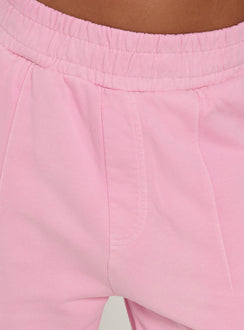 Featuring the AT Fleece Baggy Sweatpant Washed Pink womens-regular-pants with mid-rise waist product Princess Polly