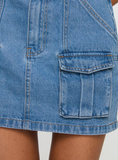 product Princess Polly Chillders Denim Mini Skirt Mid Wash Tall Mini Skirts Skirts 