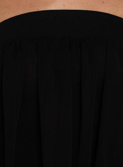 We Belong Together Strapless Blouson Mini Dress Black