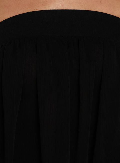 We Belong Together Strapless Blouson Mini Dress Black