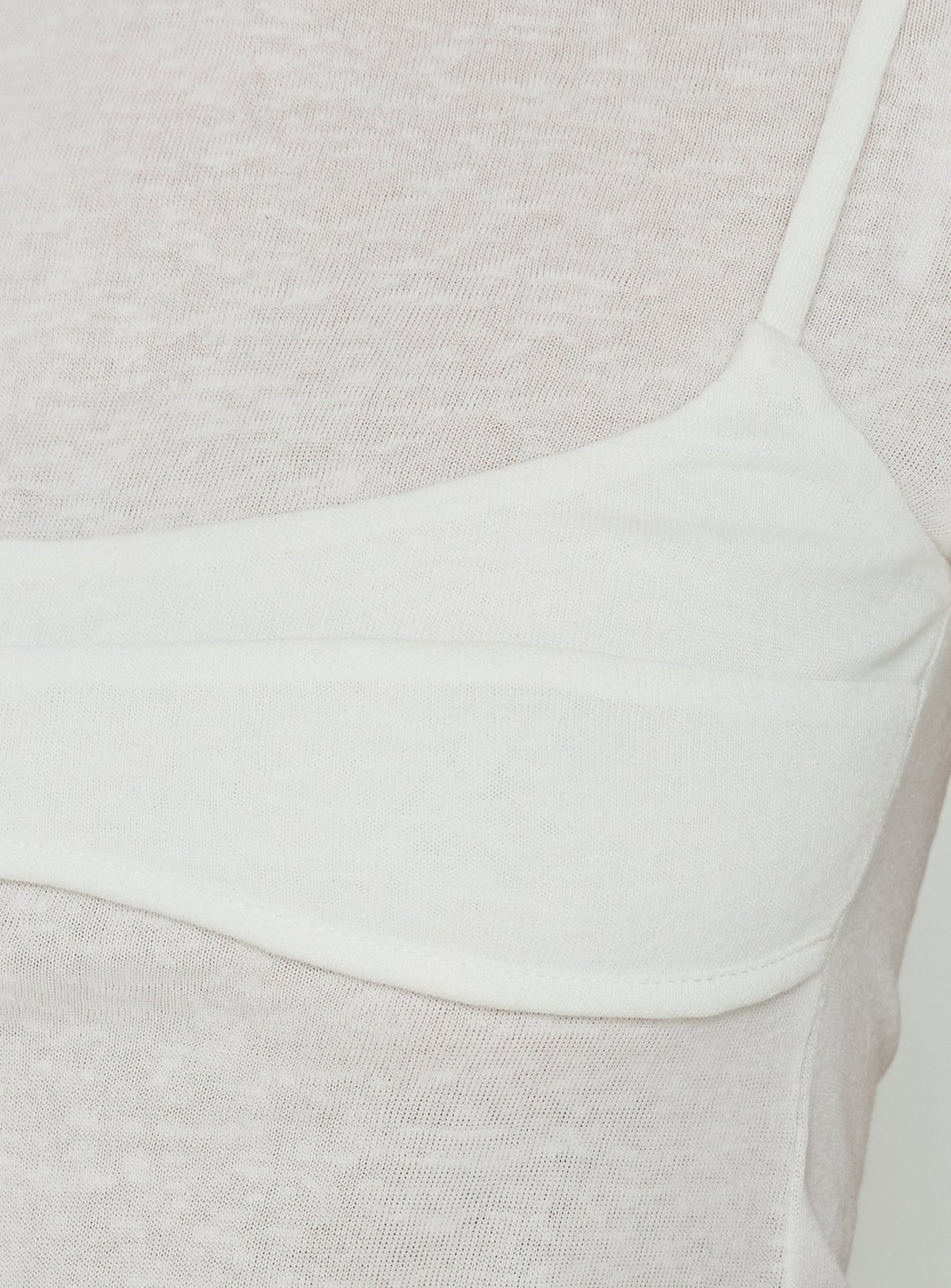 Ciella Bust Detail Short Sleeve Tee White