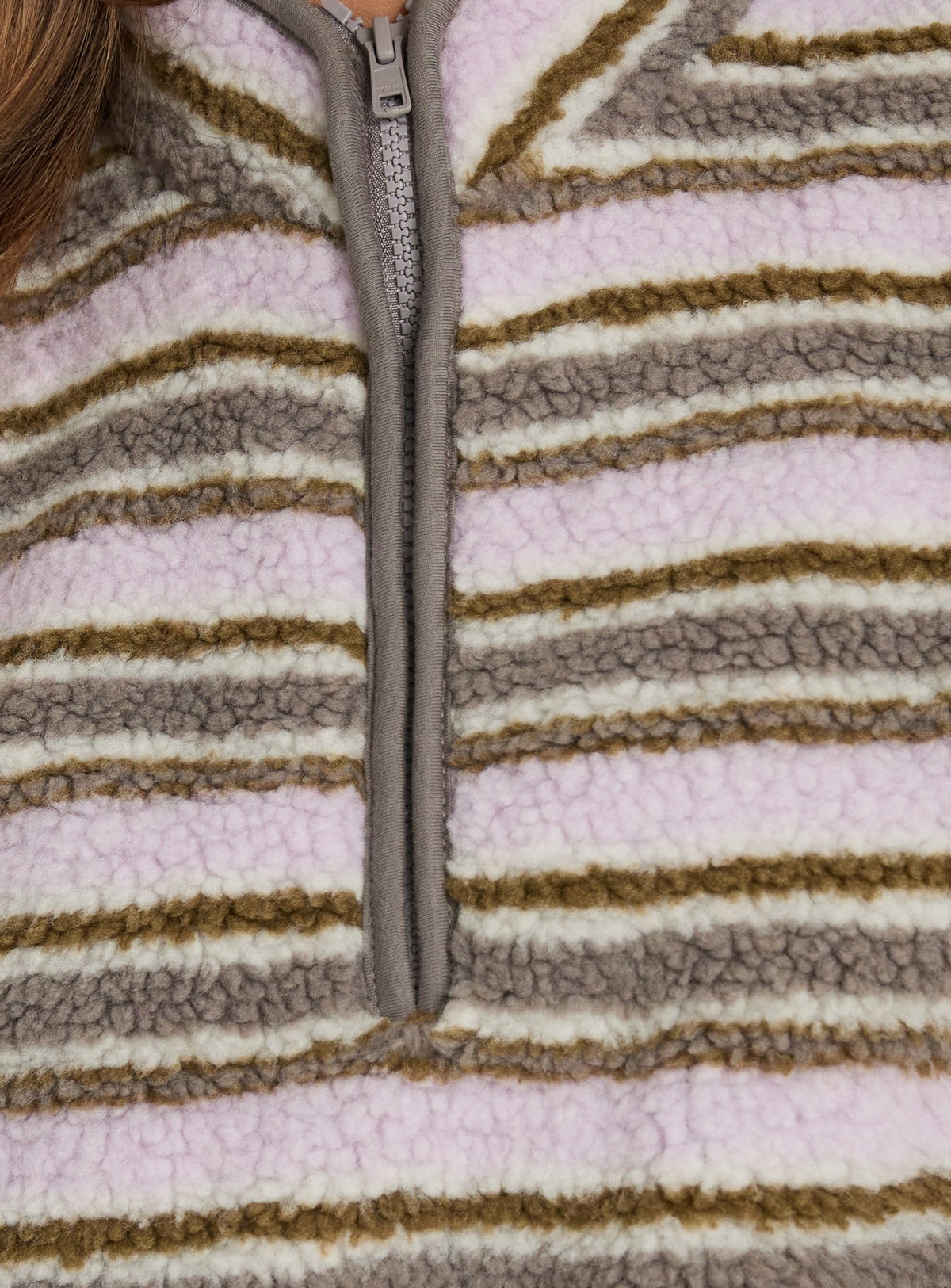 Quinee Polar Fleece Jumper Pink Multi Cropped Jumpers Jumpers 